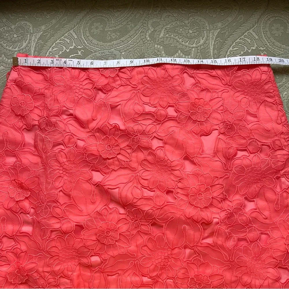 NWT J. Crew Lace Appliqué Mini Skirt Fire Lily Size 16 - Picture 5 of 9